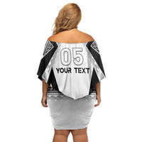 Custom Bula Fiji Football Off Shoulder Short Dress Go Champions - Polynesian Pride