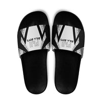 Bula Fiji Football Slide Sandals Go Champions LT05 White - Polynesian Pride