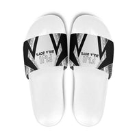 Bula Fiji Football Slide Sandals Go Champions LT05 White - Polynesian Pride