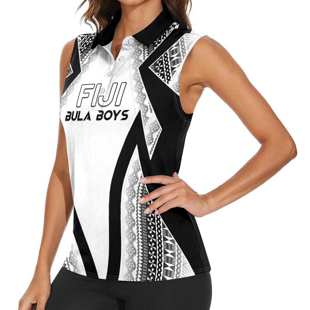 Custom Bula Fiji Football Women Sleeveless Polo Shirt Go Champions LT05 - Polynesian Pride