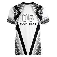 Custom Bula Fiji Football Women V-Neck T-Shirt Go Champions LT05 - Polynesian Pride