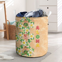 Aloha Hawaii Chilly Christmas Laundry Basket Tropical Vibes