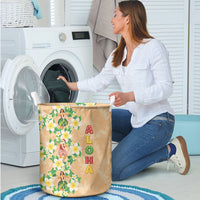 Aloha Hawaii Chilly Christmas Laundry Basket Tropical Vibes