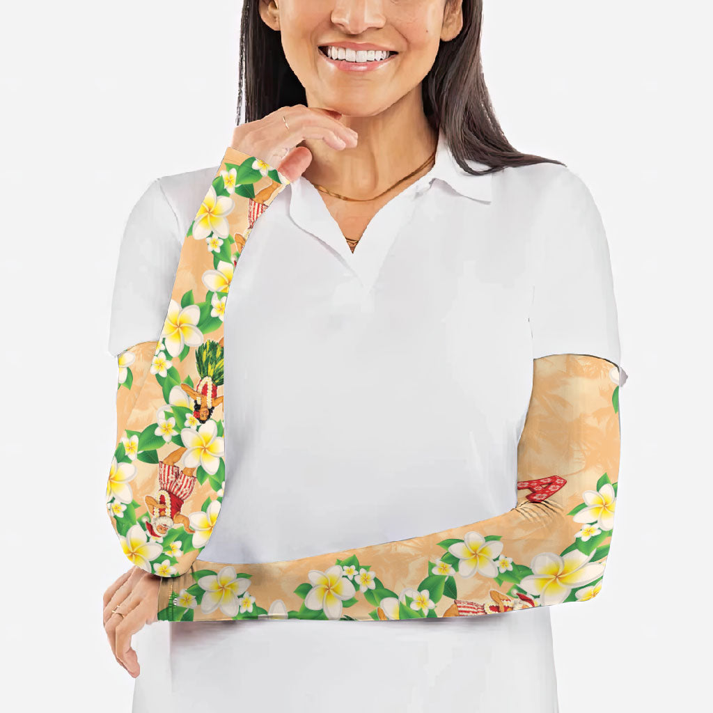 Aloha Hawaii Chilly Christmas Arm Sleeves Tropical Vibes