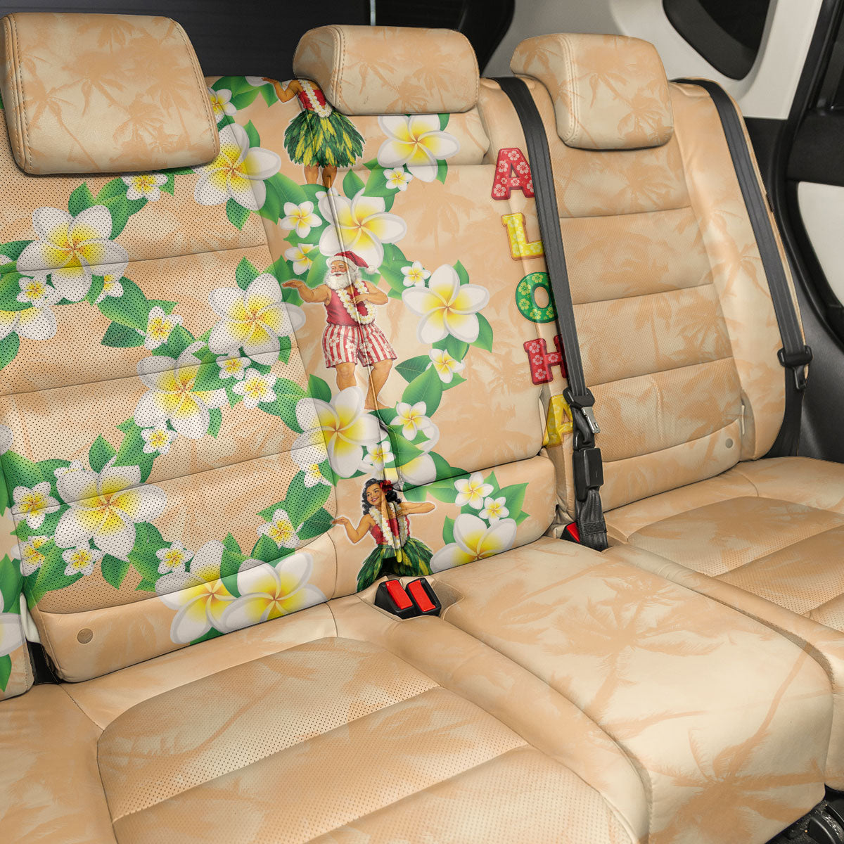 Aloha Hawaii Chilly Christmas Back Car Seat Cover Tropical Vibes