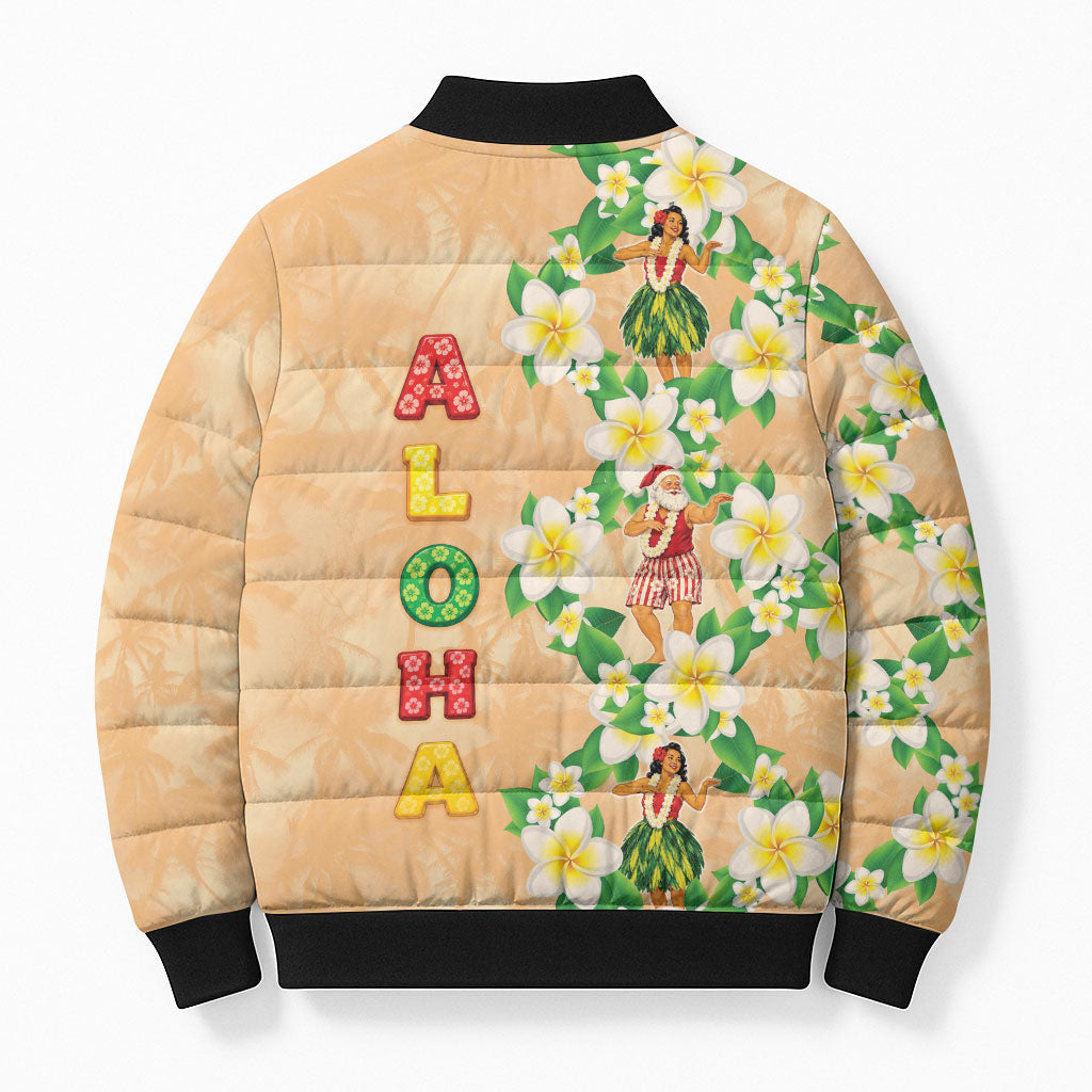 Aloha Hawaii Chilly Christmas Bomber Puffer Jacket Tropical Vibes