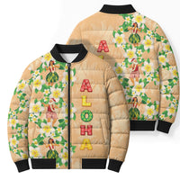 Aloha Hawaii Chilly Christmas Bomber Puffer Jacket Tropical Vibes