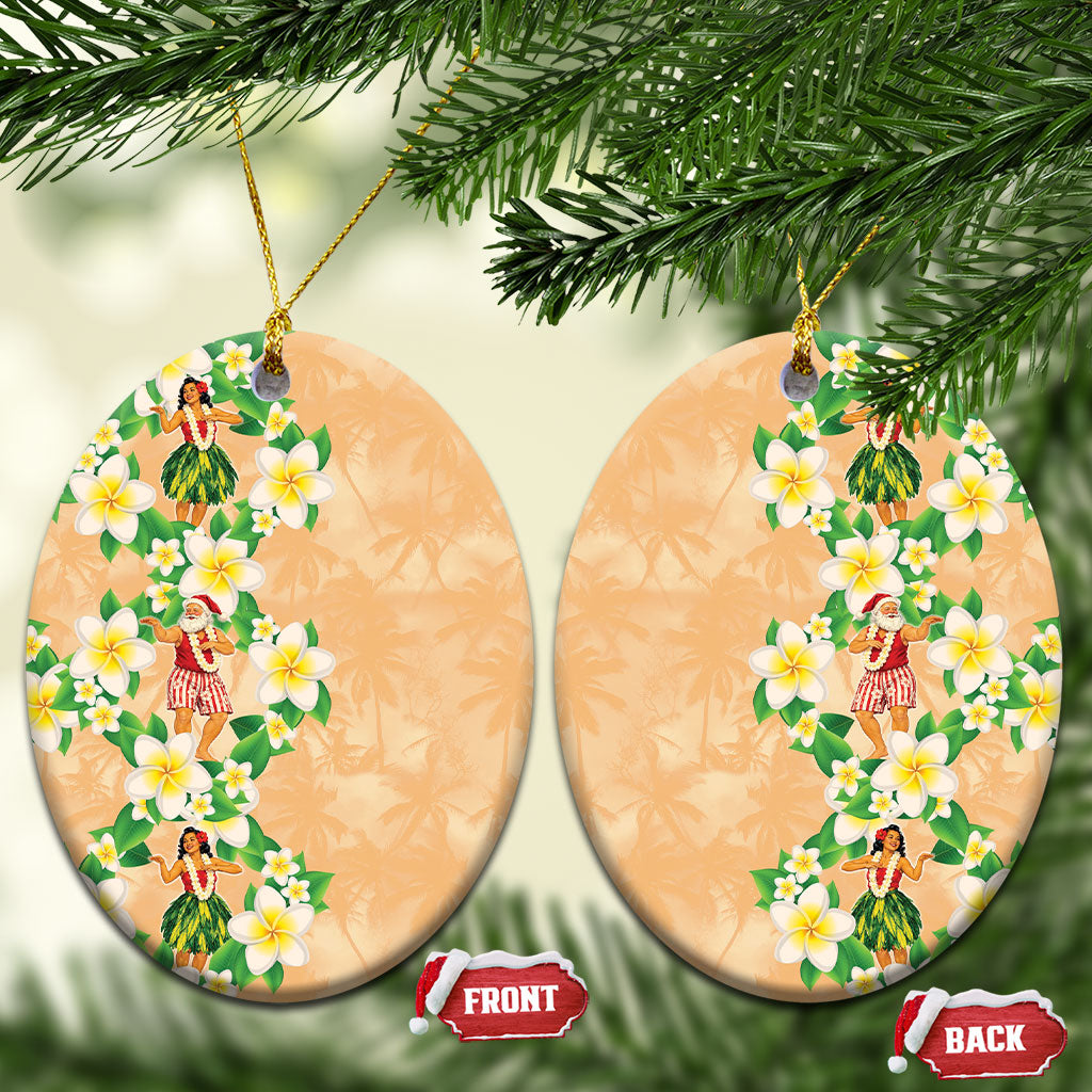 Aloha Hawaii Chilly Christmas Ceramic Ornament Tropical Vibes