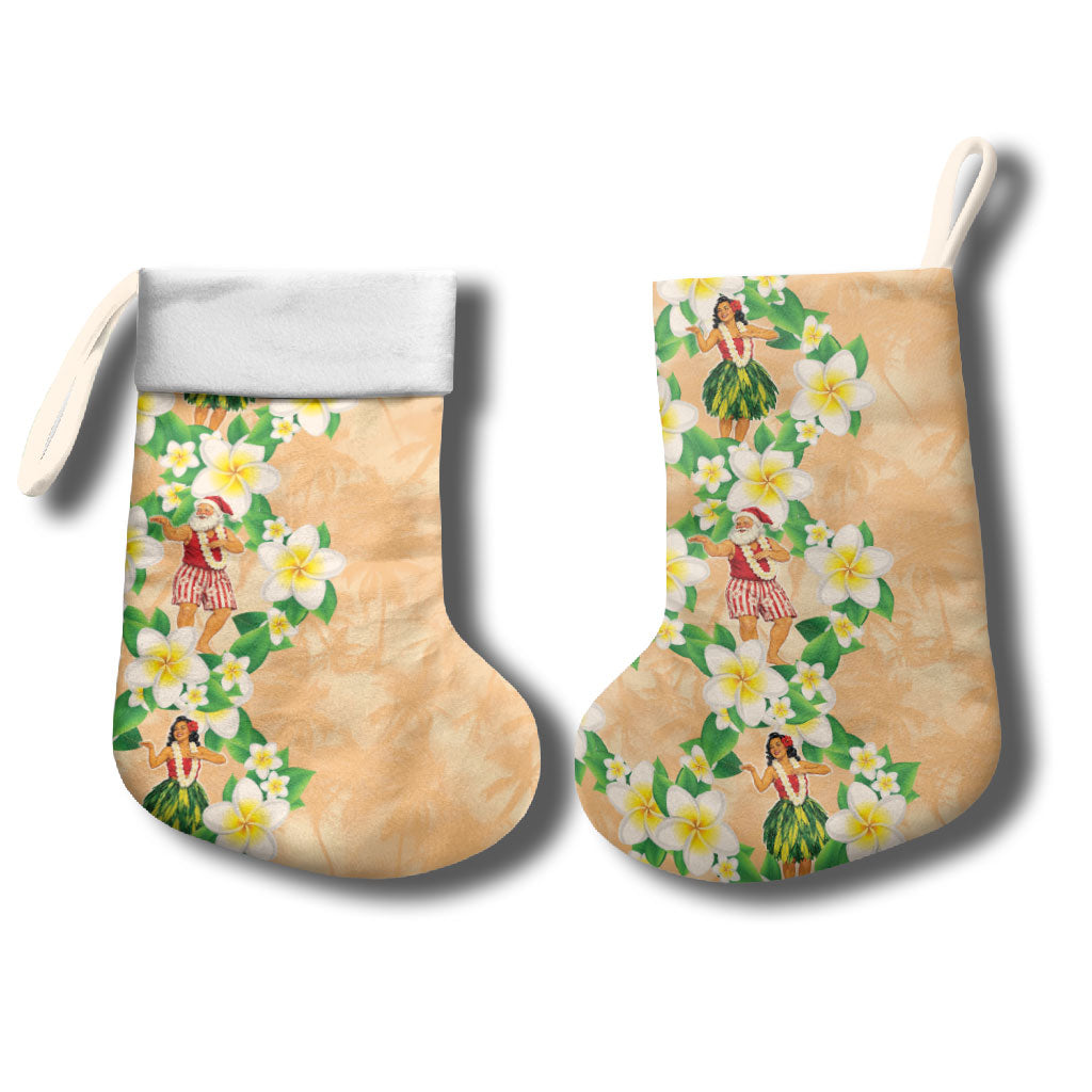 Aloha Hawaii Chilly Christmas Stocking Tropical Vibes