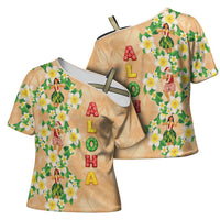 Aloha Hawaii Chilly Christmas Cross Shoulder Shirt Tropical Vibes