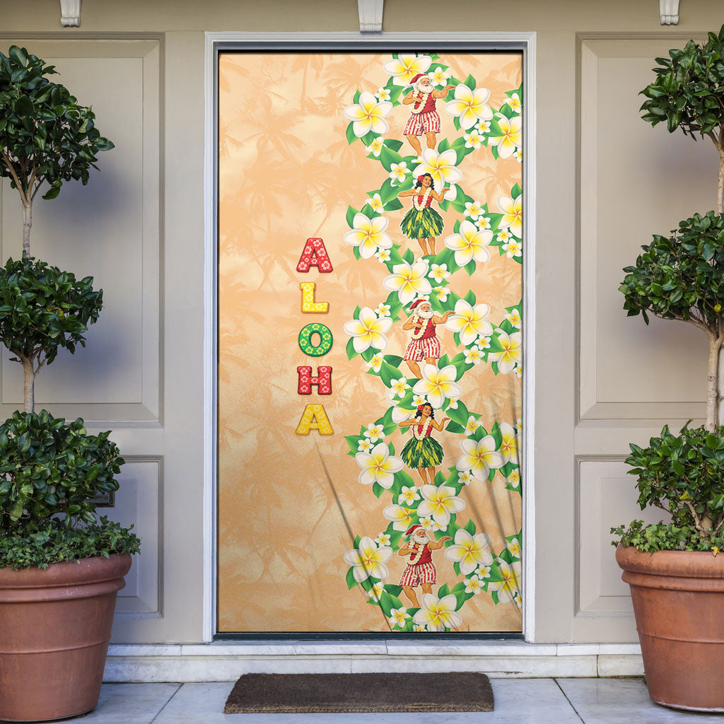 Aloha Hawaii Chilly Christmas Door Cover Tropical Vibes