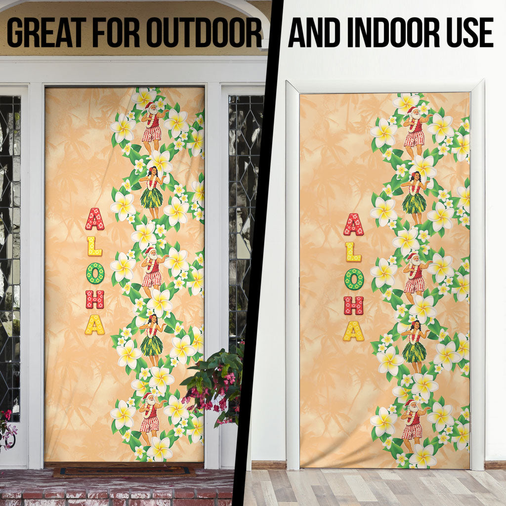 Aloha Hawaii Chilly Christmas Door Cover Tropical Vibes