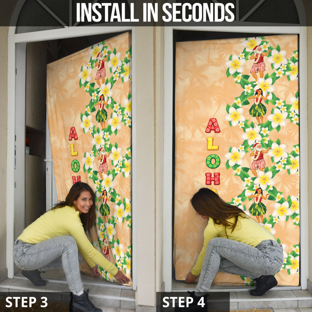 Aloha Hawaii Chilly Christmas Door Cover Tropical Vibes