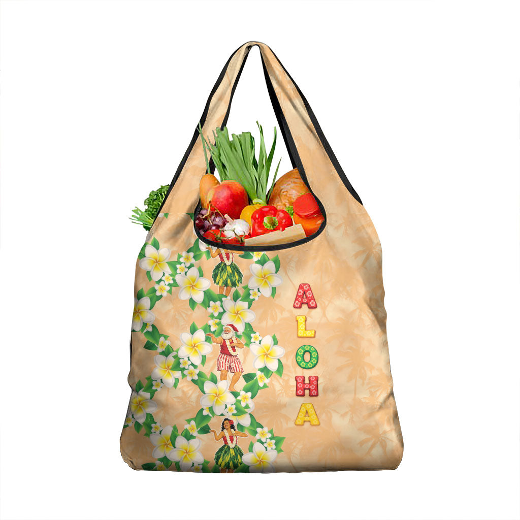 Aloha Hawaii Chilly Christmas Grocery Bag Tropical Vibes