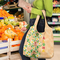 Aloha Hawaii Chilly Christmas Grocery Bag Tropical Vibes