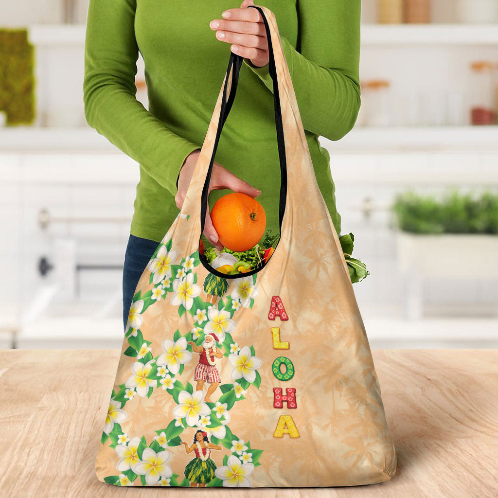 Aloha Hawaii Chilly Christmas Grocery Bag Tropical Vibes