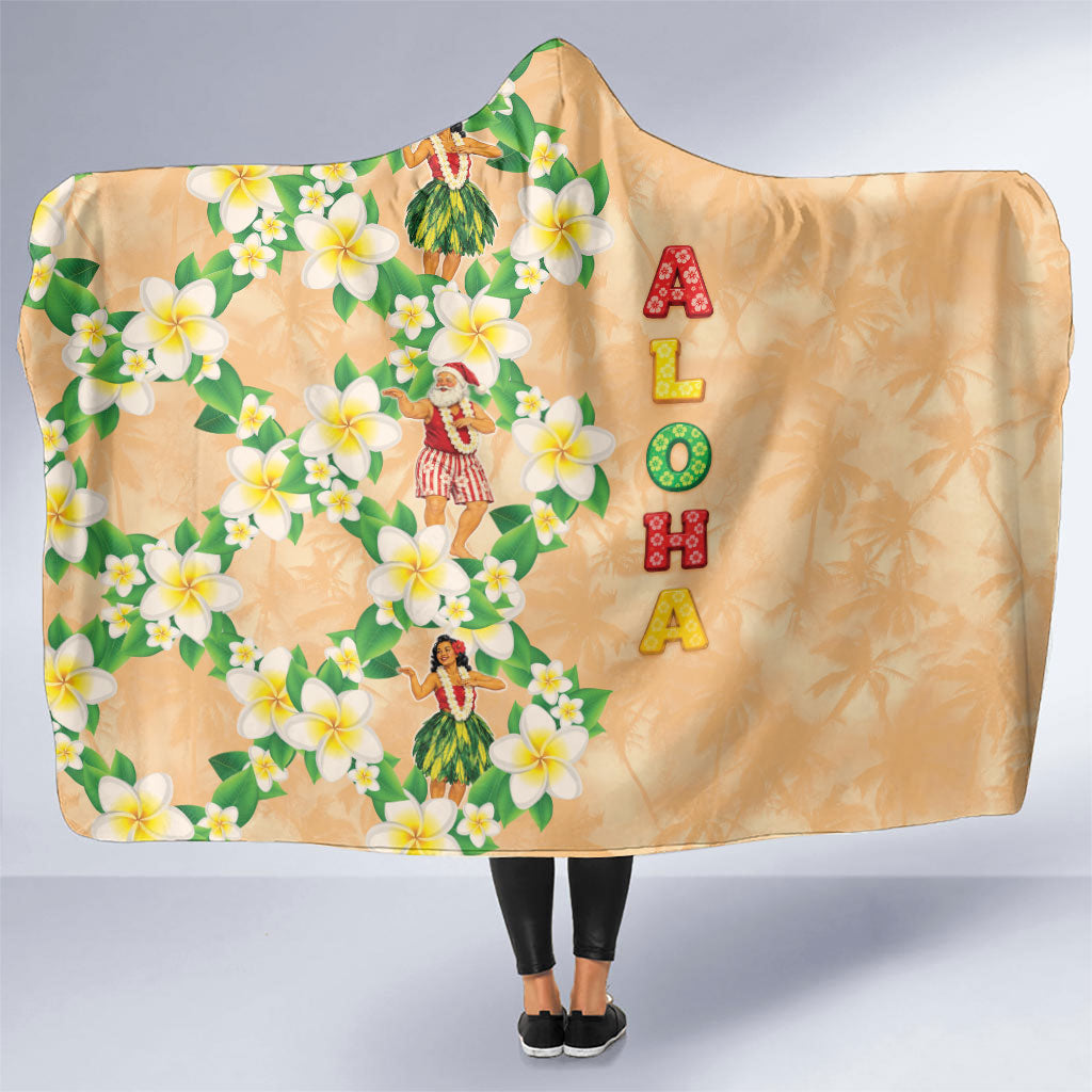 Aloha Hawaii Chilly Christmas Hooded Blanket Tropical Vibes