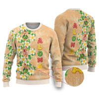 Aloha Hawaii Chilly Christmas Ugly Christmas Sweater Tropical Vibes
