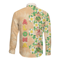 Aloha Hawaii Chilly Christmas Long Sleeve Button Shirt Tropical Vibes