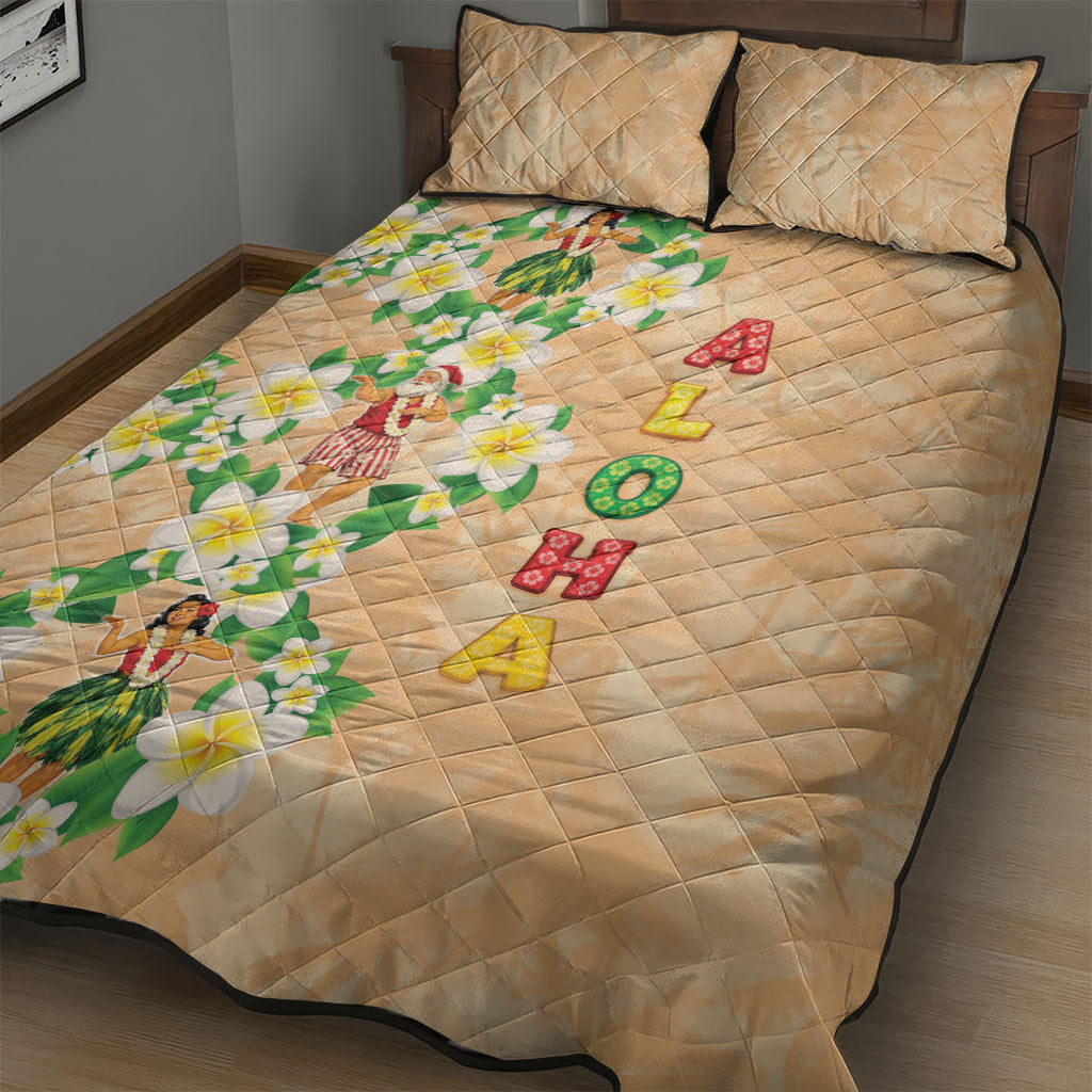 Aloha Hawaii Chilly Christmas Quilt Bed Set Tropical Vibes