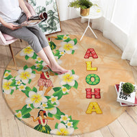 Aloha Hawaii Chilly Christmas Round Carpet Tropical Vibes