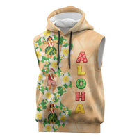 Aloha Hawaii Chilly Christmas Sleeveless Hoodie Tropical Vibes