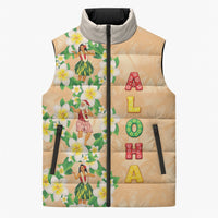 Aloha Hawaii Chilly Christmas Sleeveless Puffer Jacket Tropical Vibes