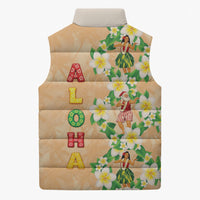 Aloha Hawaii Chilly Christmas Sleeveless Puffer Jacket Tropical Vibes