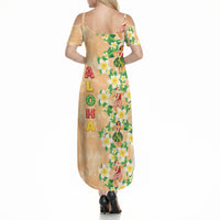 Aloha Hawaii Chilly Christmas Summer Maxi Dress Tropical Vibes