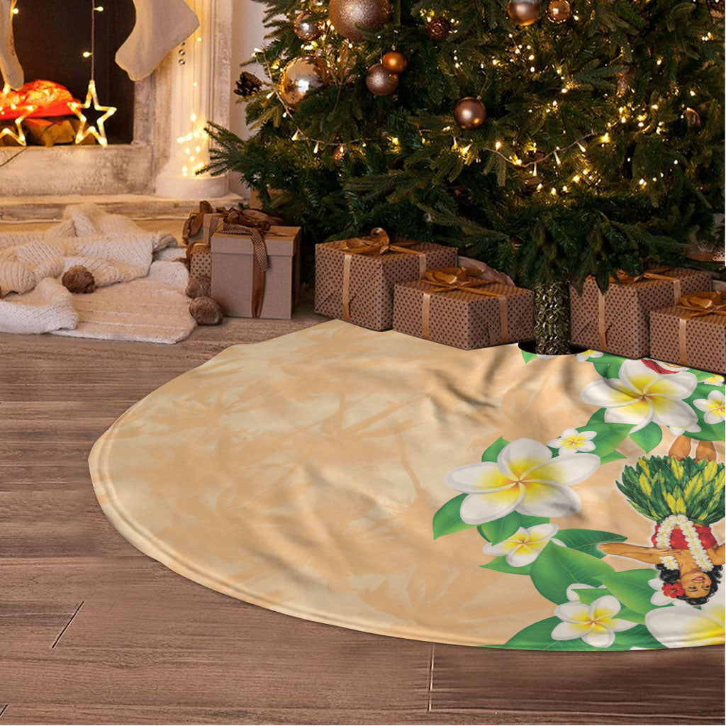 Aloha Hawaii Chilly Christmas Tree Skirt Tropical Vibes