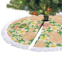 Aloha Hawaii Chilly Christmas Tree Skirt Tropical Vibes