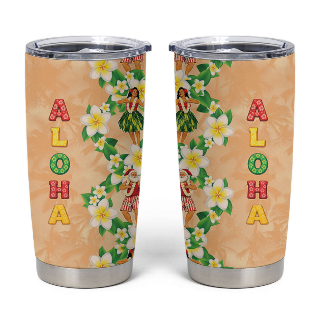Aloha Hawaii Chilly Christmas Tumbler Cup Tropical Vibes