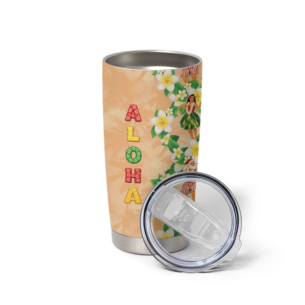 Aloha Hawaii Chilly Christmas Tumbler Cup Tropical Vibes