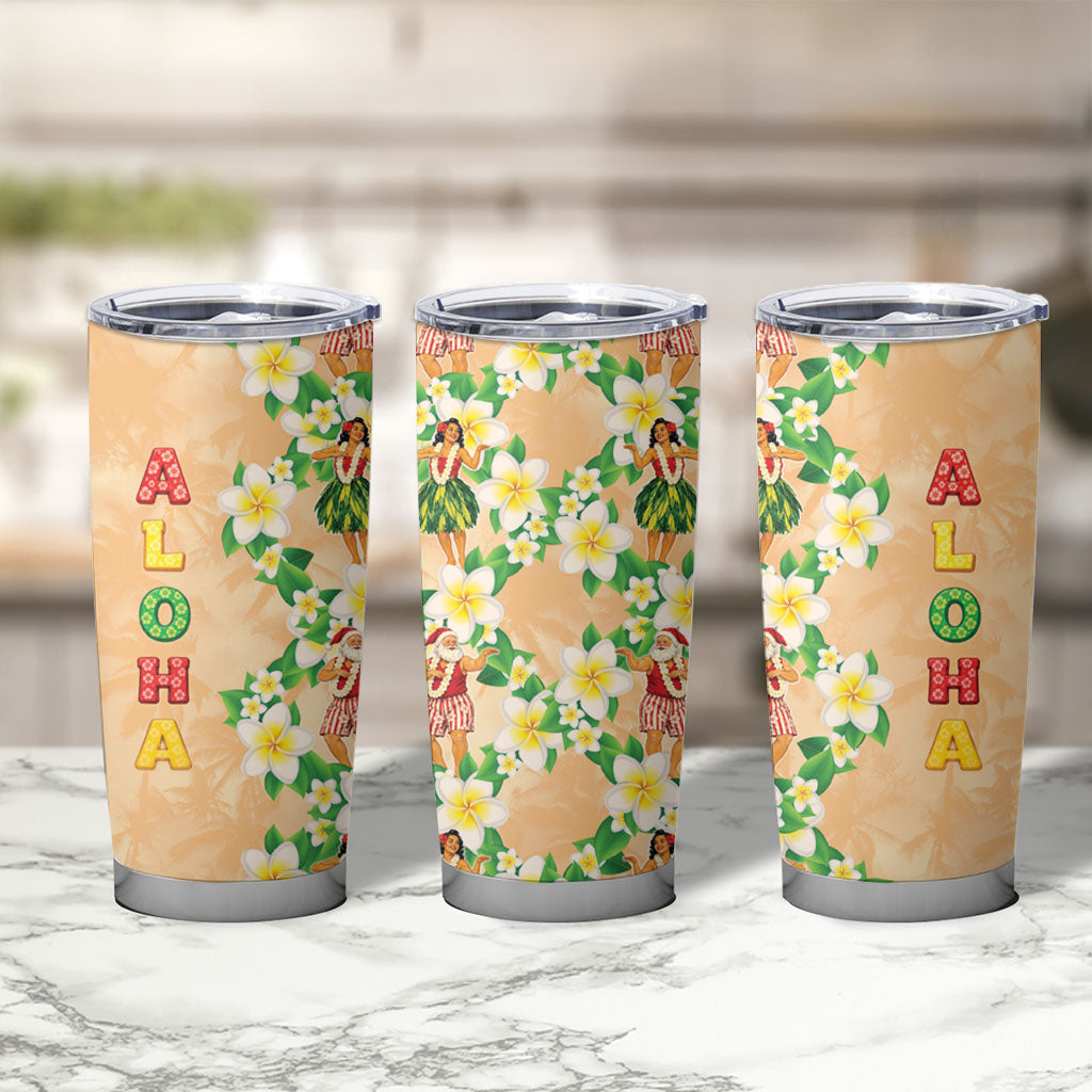 Aloha Hawaii Chilly Christmas Tumbler Cup Tropical Vibes