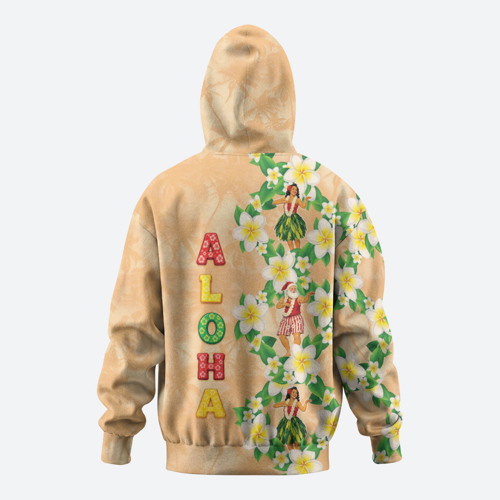 Aloha Hawaii Chilly Christmas Zip Hoodie Tropical Vibes