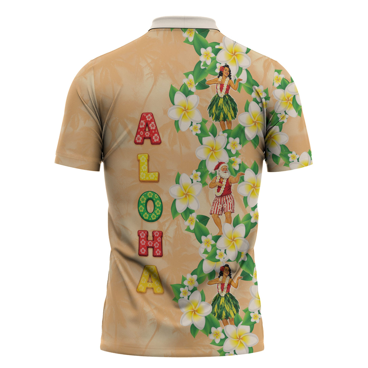 Aloha Hawaii Chilly Christmas Zipper Polo Shirt Tropical Vibes LT05 - Polynesian Pride