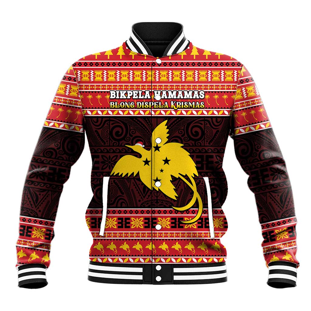 Papua New Guinea Christmas Baseball Jacket Santa Raggiana