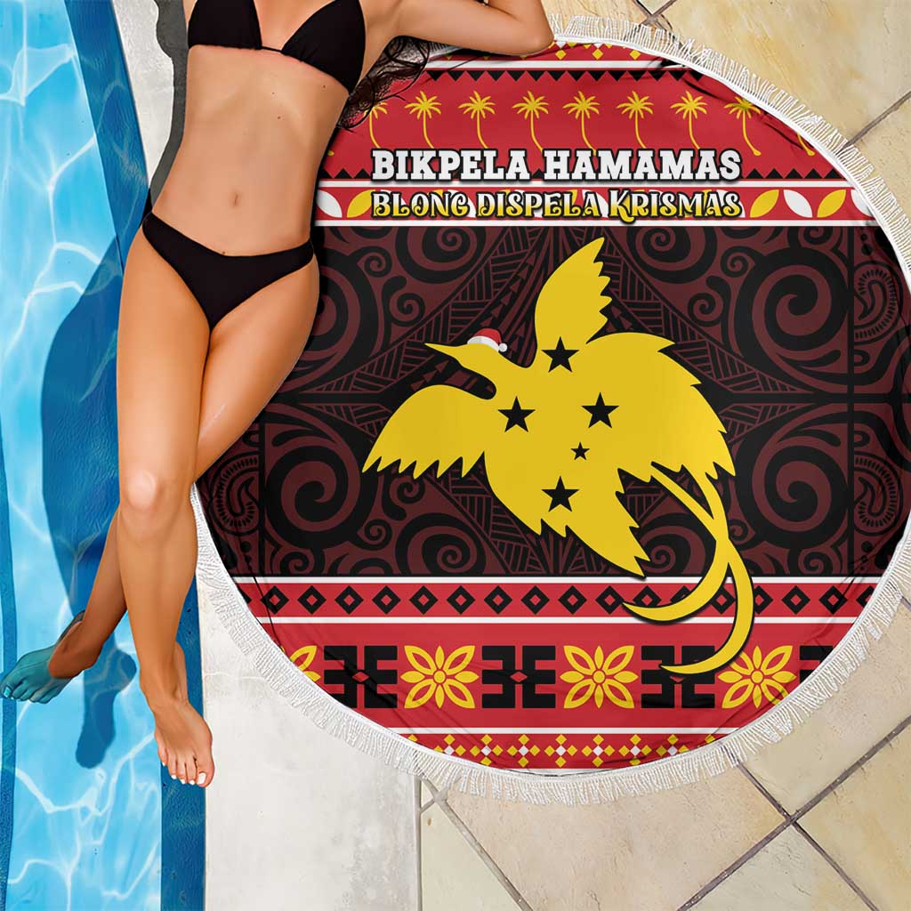 Papua New Guinea Christmas Beach Blanket Santa Raggiana