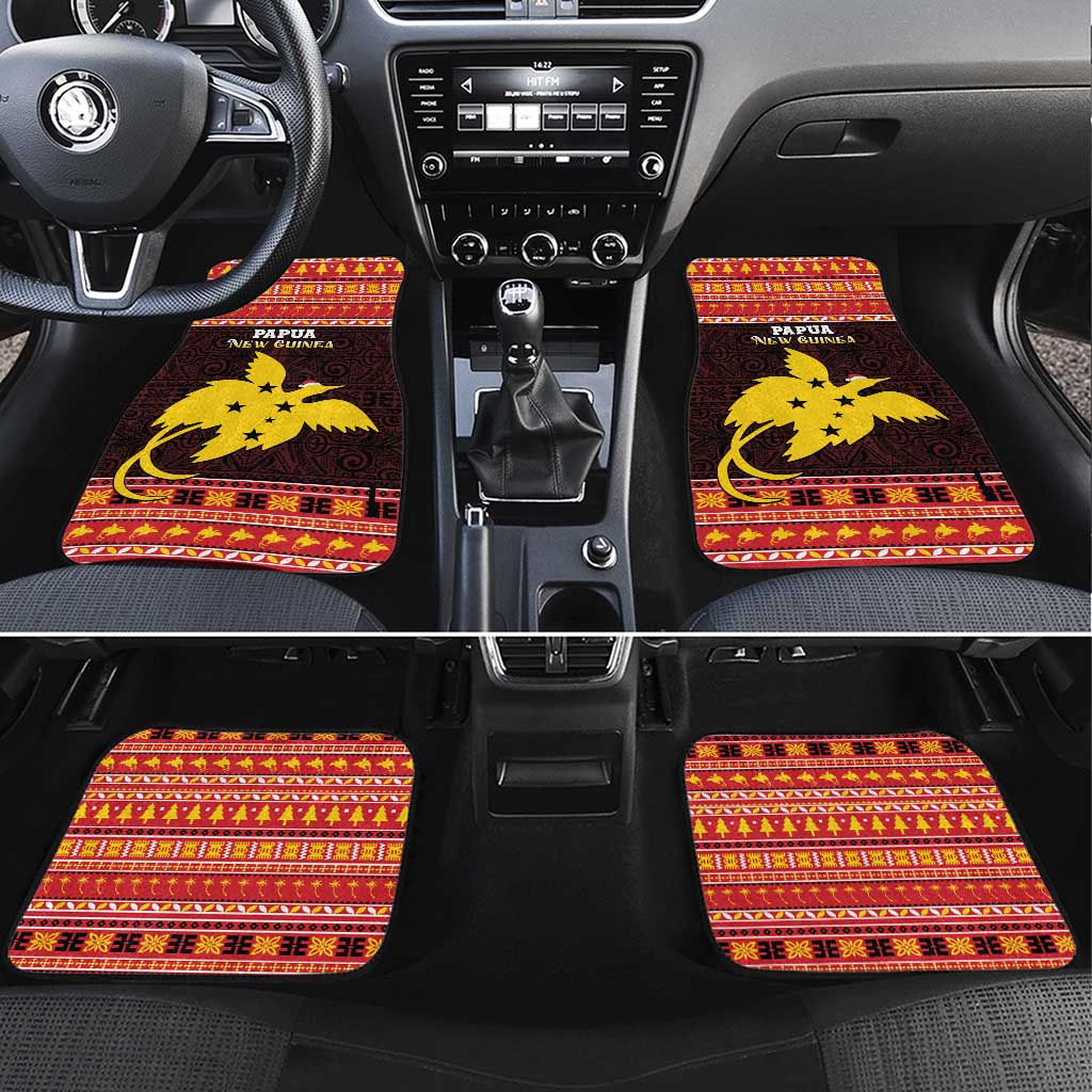 Papua New Guinea Christmas Car Mats Santa Raggiana