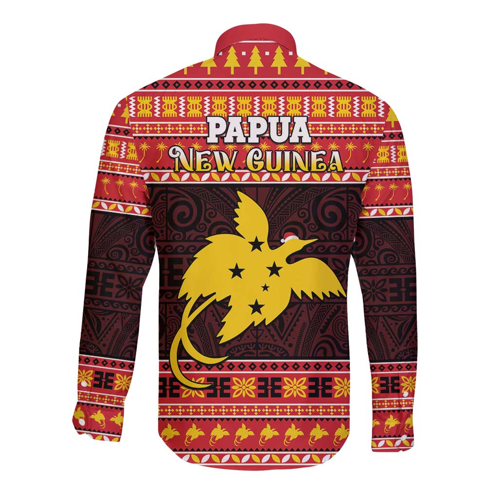 Papua New Guinea Christmas Long Sleeve Button Shirt Santa Raggiana LT05 - Polynesian Pride