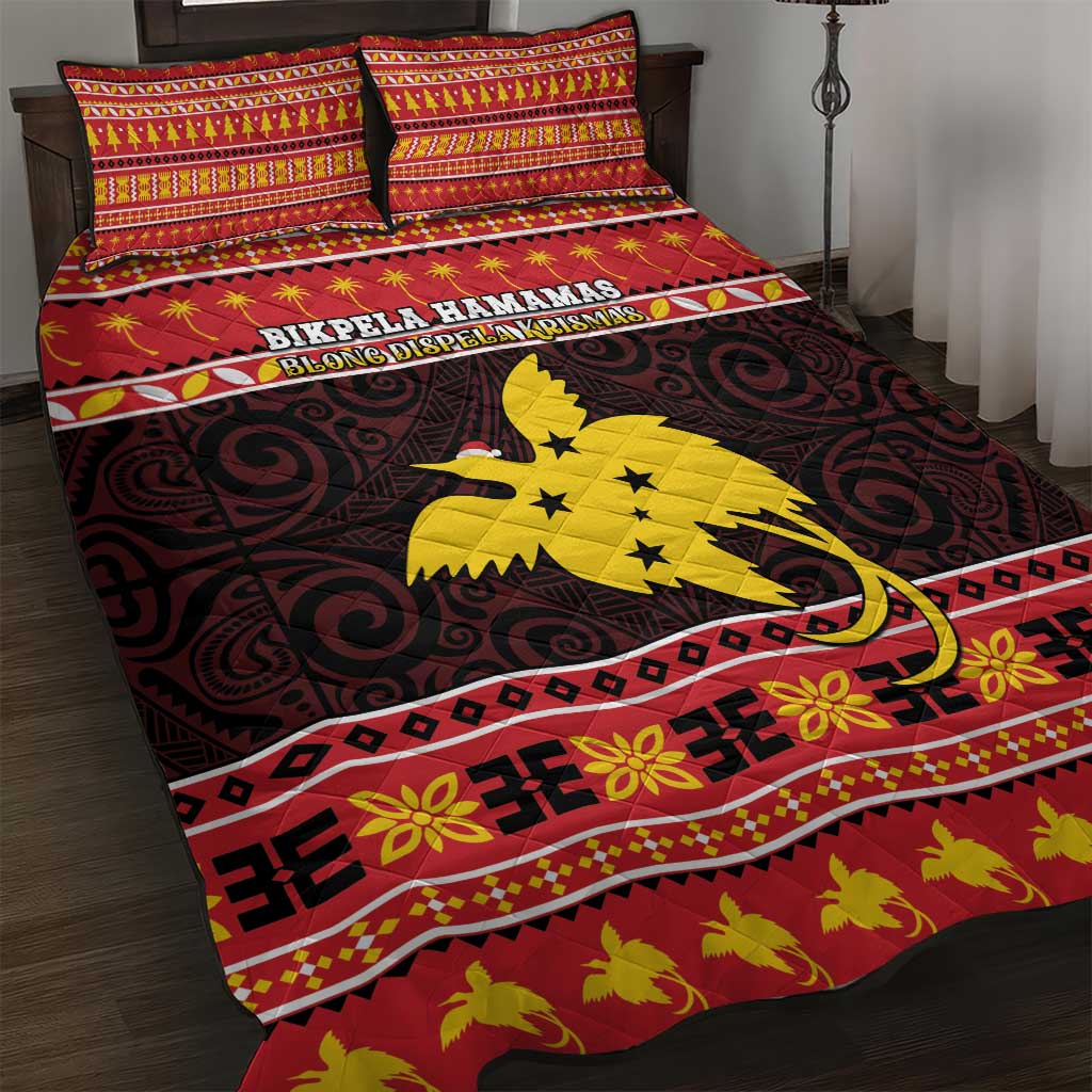 Papua New Guinea Christmas Quilt Bed Set Santa Raggiana