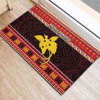 Papua New Guinea Christmas Rubber Doormat Santa Raggiana