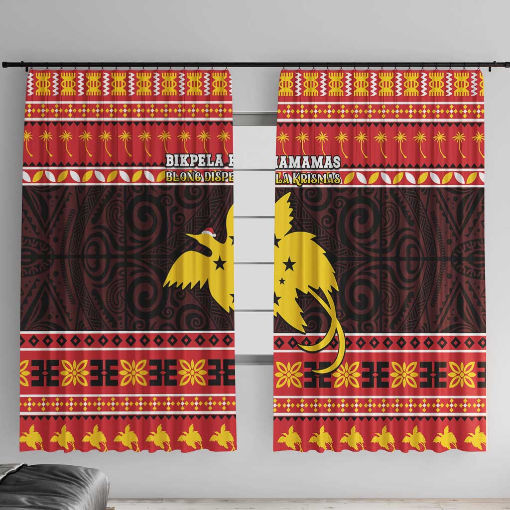 Papua New Guinea Christmas Window Curtain Santa Raggiana