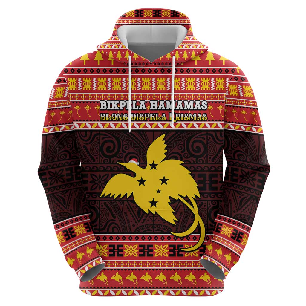 Papua New Guinea Christmas Zip Hoodie Santa Raggiana