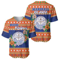 Marshall Islands Christmas Baseball Jersey Marshallese Seal Meddi Kirijmoj LT05 - Polynesian Pride