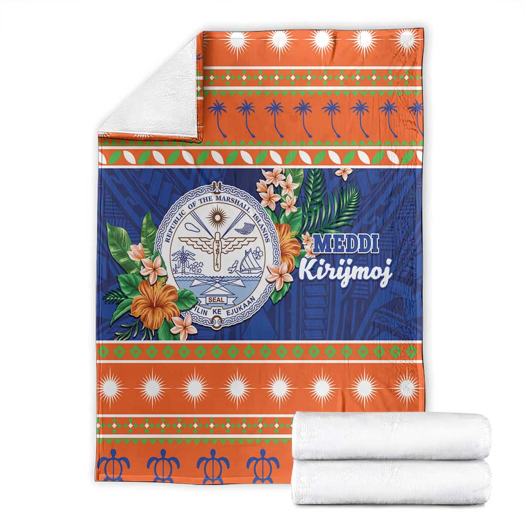 Marshall Islands Christmas Blanket Marshallese Seal Meddi Kirijmoj