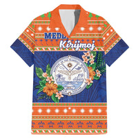 Marshall Islands Christmas Family Matching Mermaid Dress and Hawaiian Shirt Marshallese Seal Meddi Kirijmoj