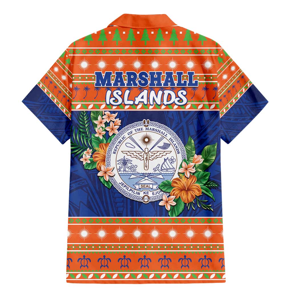 Marshall Islands Christmas Family Matching Mermaid Dress and Hawaiian Shirt Marshallese Seal Meddi Kirijmoj