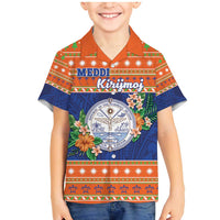 Marshall Islands Christmas Family Matching Mermaid Dress and Hawaiian Shirt Marshallese Seal Meddi Kirijmoj