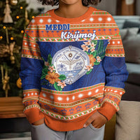 Marshall Islands Christmas Kid Ugly Christmas Sweater Marshallese Seal Meddi Kirijmoj LT05 - Polynesian Pride